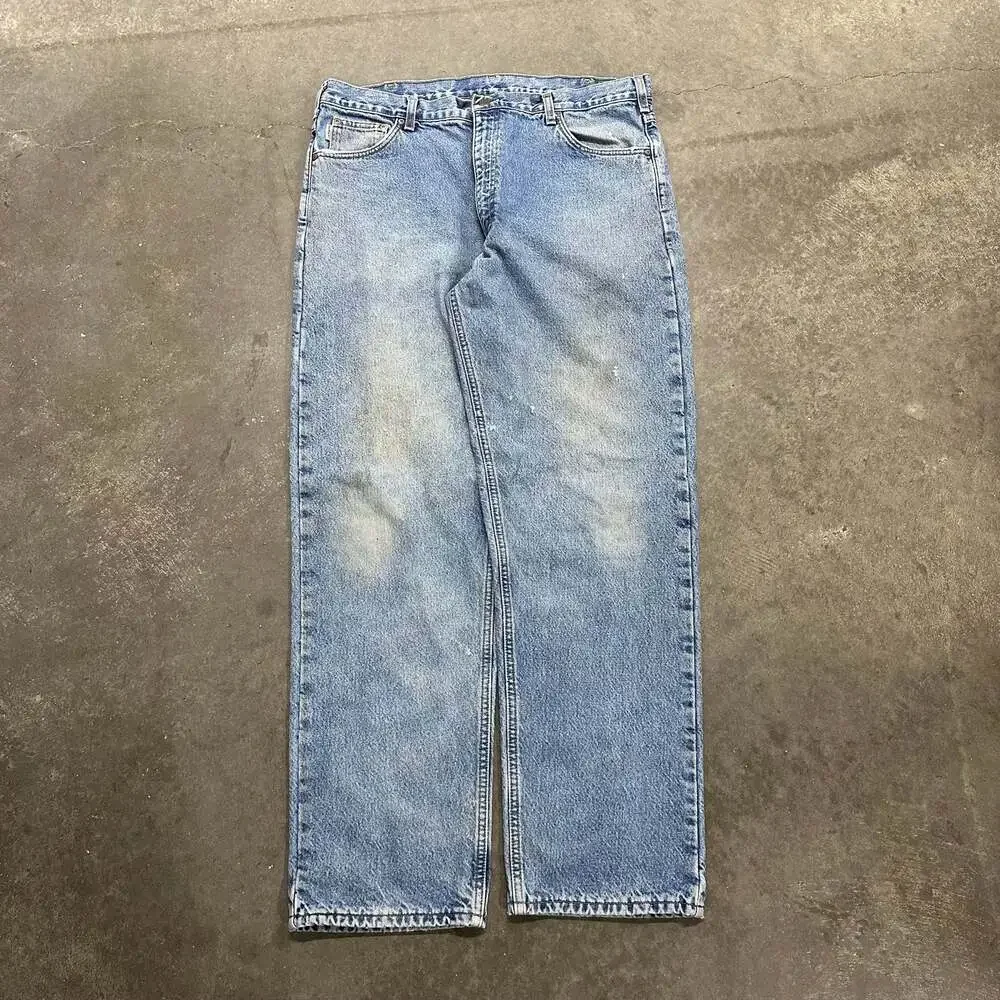 Carhartt B172 DST Flannel Lined Relaxed Fit Denim Jeans Size 40x34